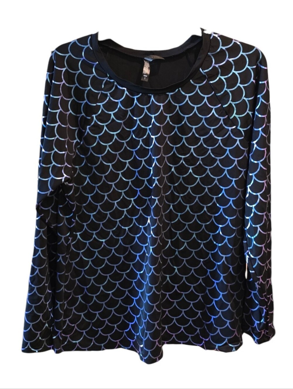 💜 TORRID 1 Mermaid Long Sleeve Swim Shirt Swimsuit